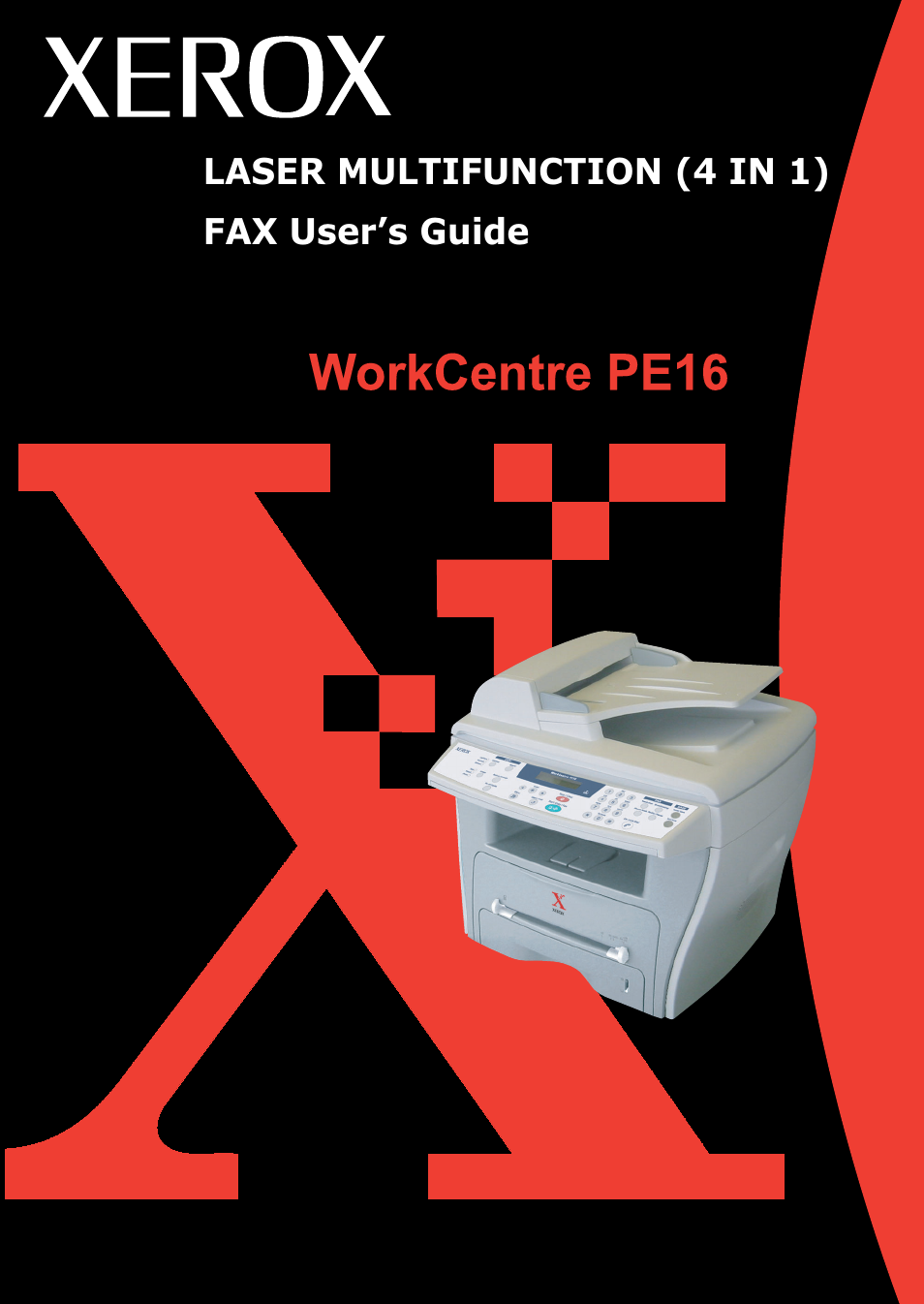 Fax user's guide, Workcentre pe16 | Xerox WorkCentre PE16-i-4381 User Manual | Page 146 / 201