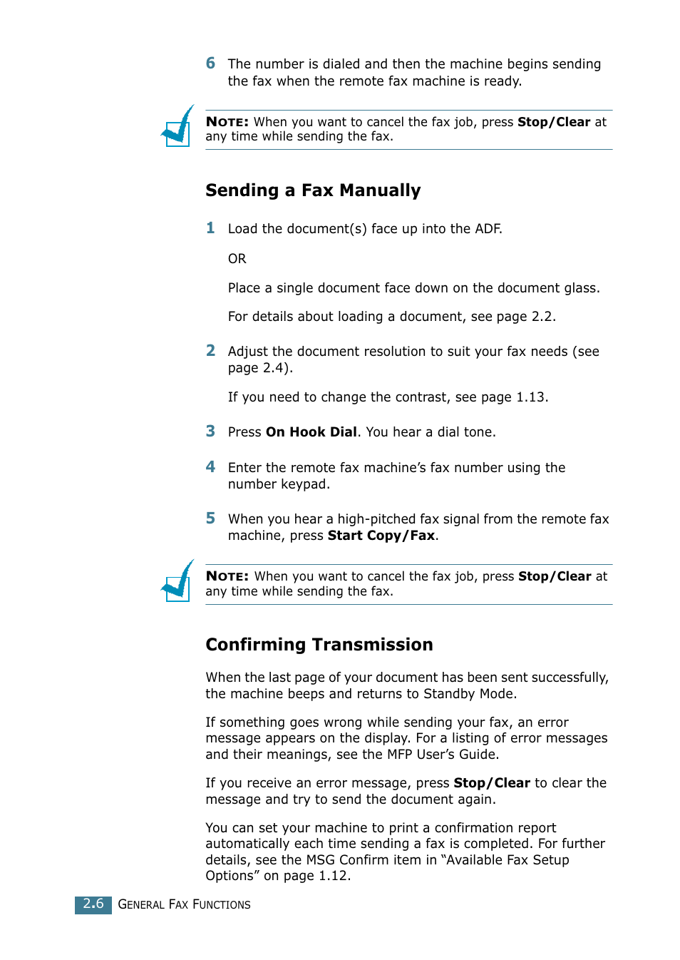 Sending a fax manually, Confirming transmission, Sending a fax manually confirming transmission | Xerox WorkCentre PE16-i-4381 User Manual | Page 168 / 201