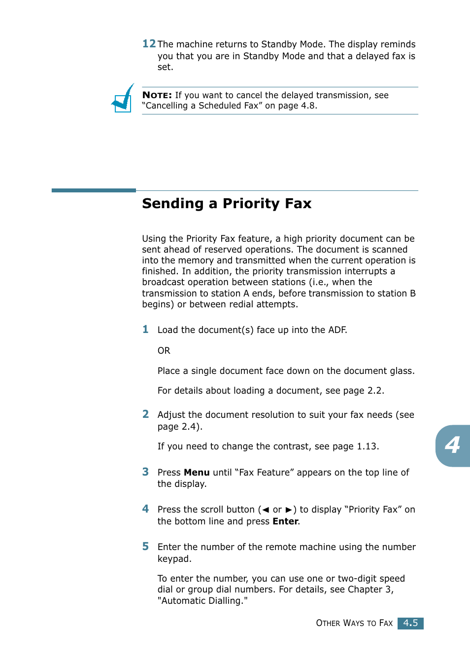 Sending a priority fax | Xerox WorkCentre PE16-i-4381 User Manual | Page 185 / 201