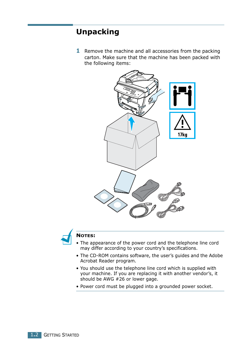 Unpacking | Xerox WorkCentre PE16-i-4381 User Manual | Page 19 / 201