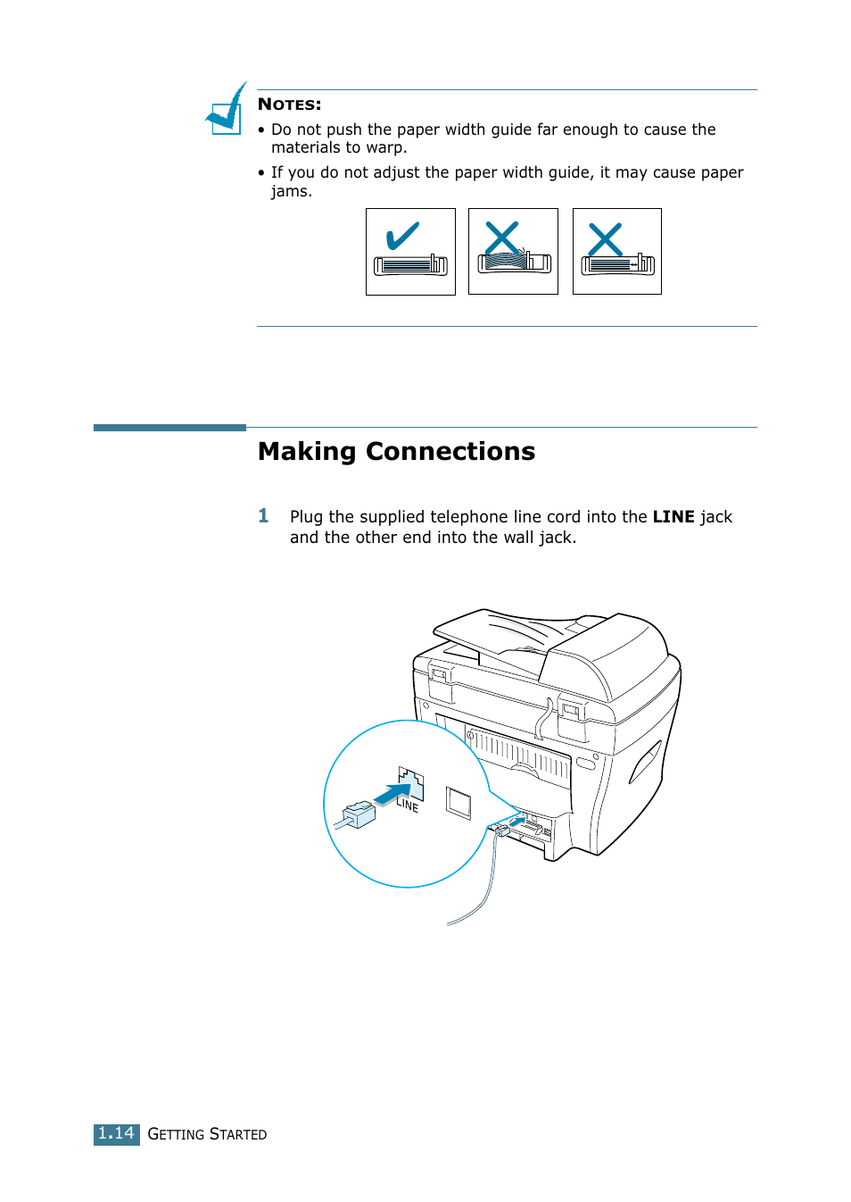 Making connections | Xerox WorkCentre PE16-i-4381 User Manual | Page 31 / 201