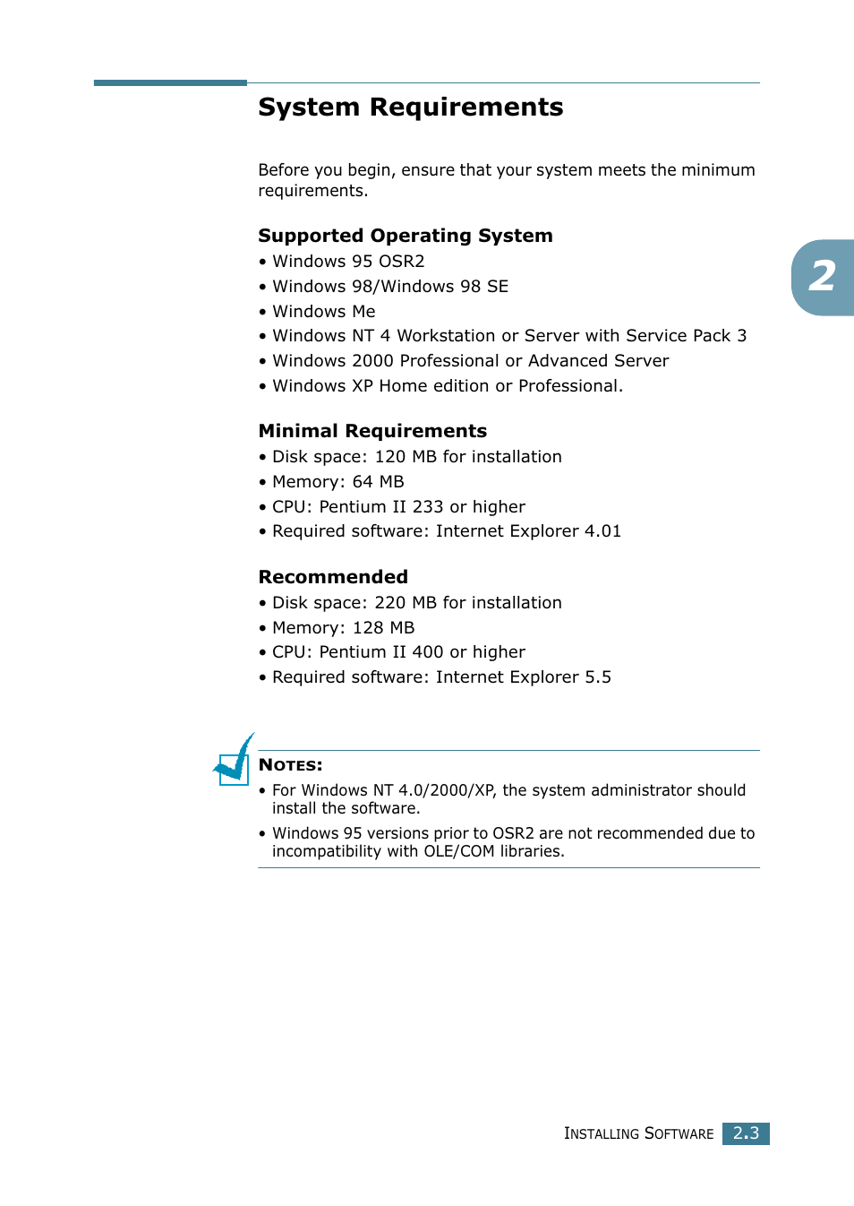 System requirements | Xerox WorkCentre PE16-i-4381 User Manual | Page 40 / 201