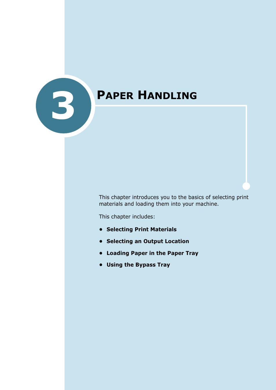 Paper handling, Chapter 3 | Xerox WorkCentre PE16-i-4381 User Manual | Page 44 / 201