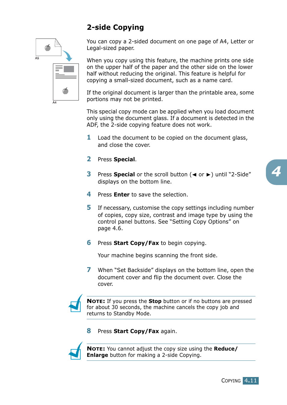 Side copying | Xerox WorkCentre PE16-i-4381 User Manual | Page 64 / 201