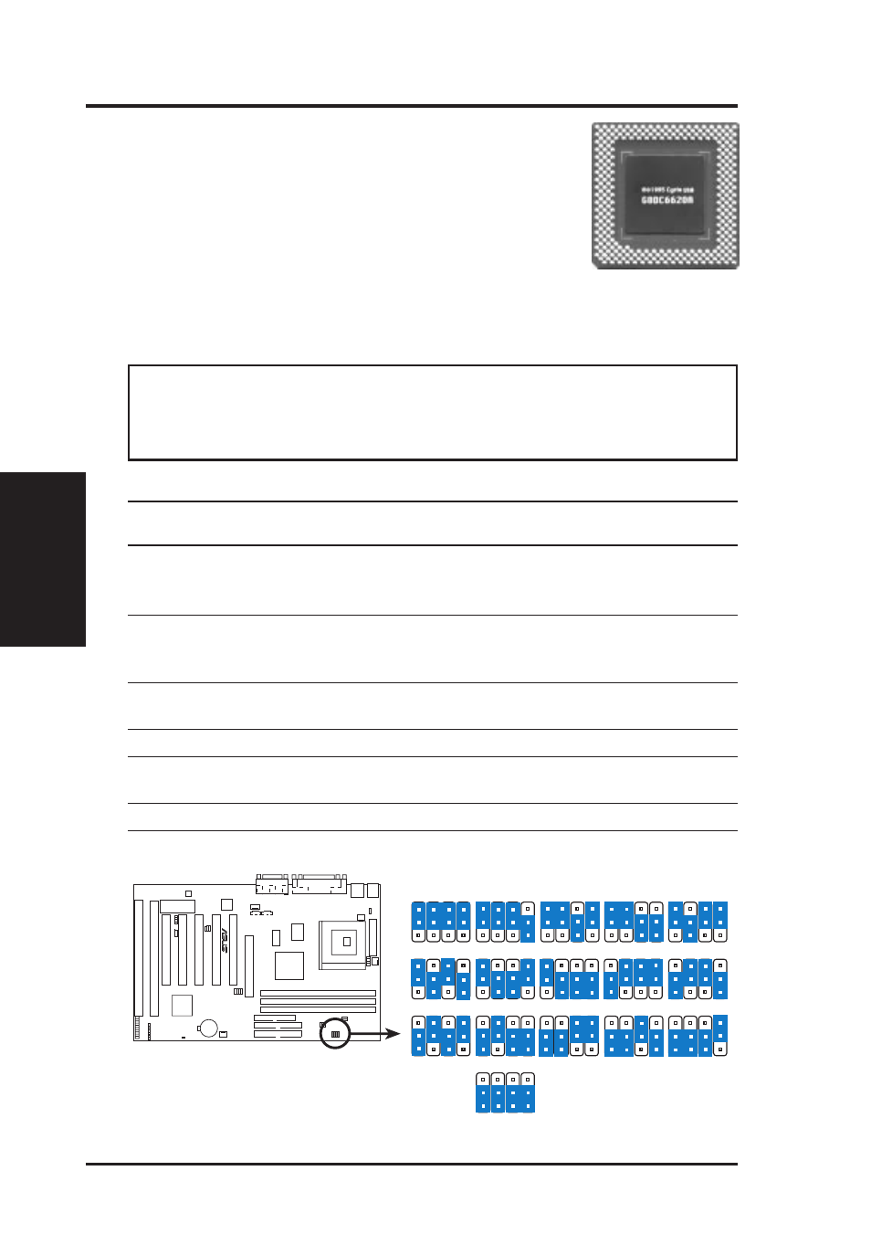 Iii. installation, Compatible cyrix cpu identification, 18 asus p5a user’s manual | Jumpers iii. inst alla tion | Asus P5A User Manual | Page 18 / 72