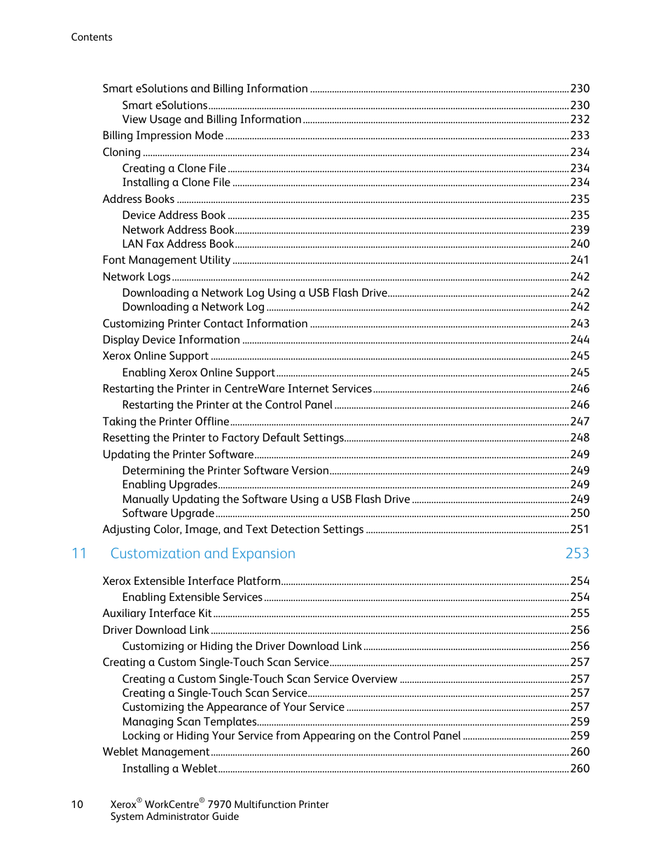 Xerox WorkCentre 7970-2606 User Manual | Page 10 / 268