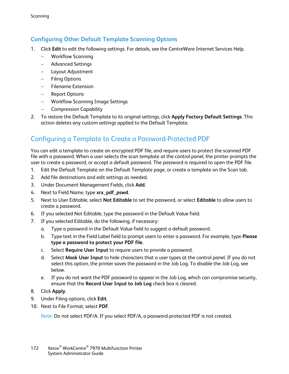 Xerox WorkCentre 7970-2606 User Manual | Page 172 / 268