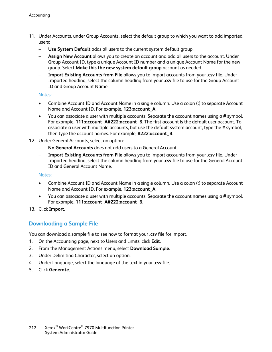 Downloading a sample file | Xerox WorkCentre 7970-2606 User Manual | Page 212 / 268