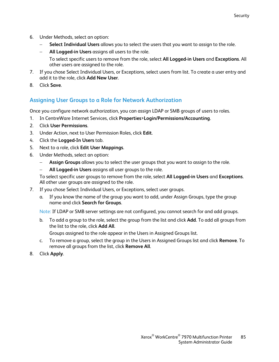 Xerox WorkCentre 7970-2606 User Manual | Page 85 / 268