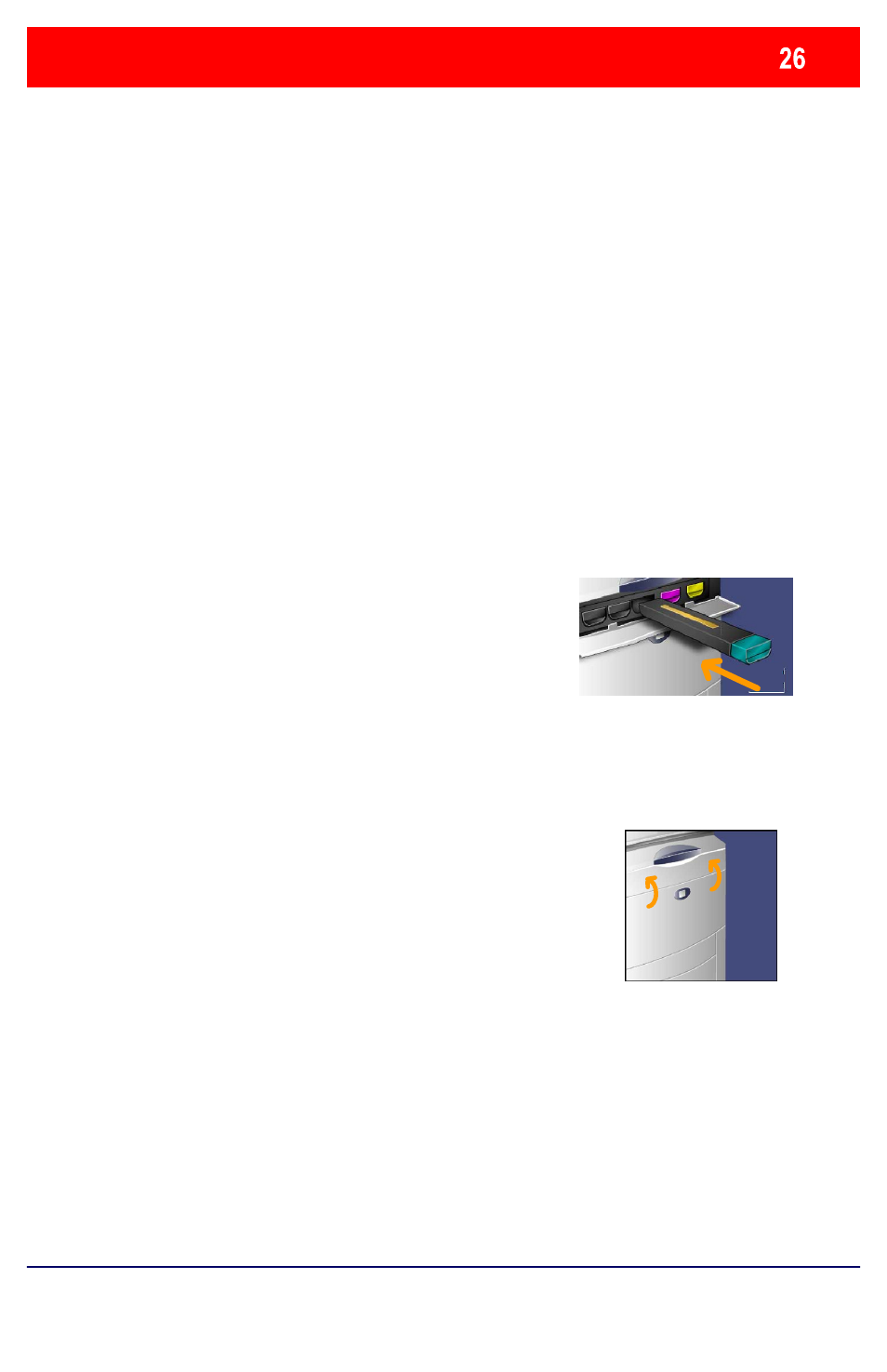 Replacing the toner cartridges | Xerox WorkCentre 7655-7665-7675-5889 User Manual | Page 27 / 28