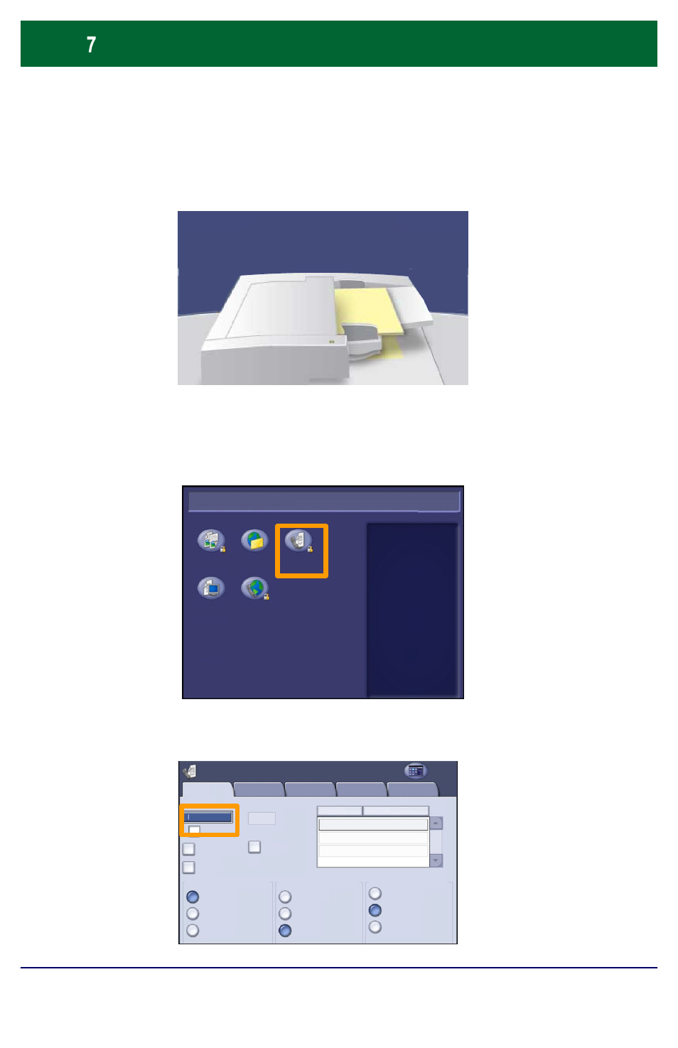 Simple faxing - embedded, Load the documents, Enter the fax number | Press the fax icon | Xerox WorkCentre 7655-7665-7675-5889 User Manual | Page 8 / 28