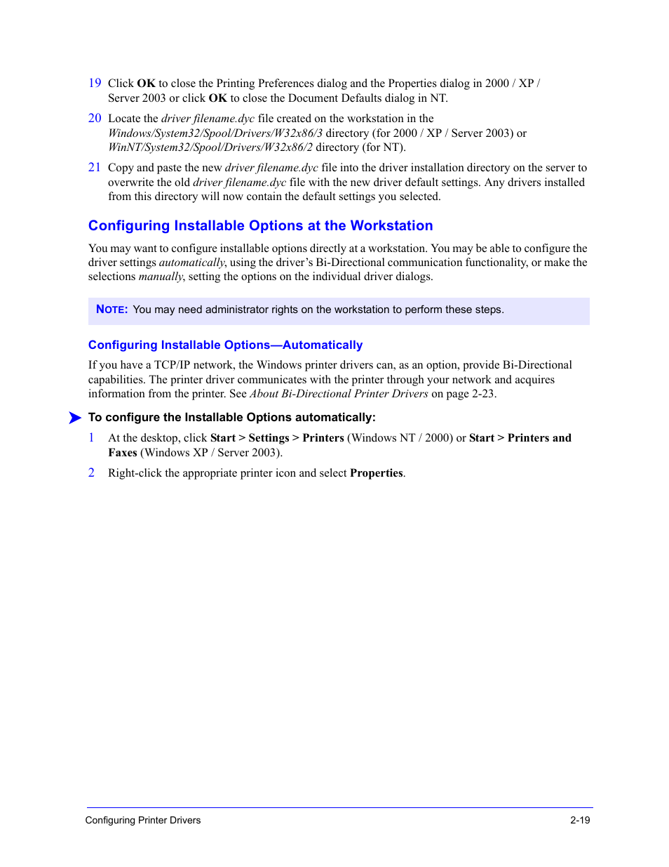 Configuring installable options at the workstation | Xerox WorkCentre 7655-7665-7675-5897 User Manual | Page 31 / 60