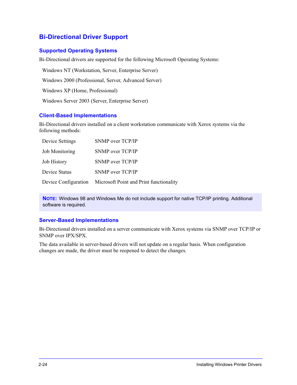 Bi-directional driver support, Bi-directional driver support -2 | Xerox WorkCentre 7655-7665-7675-5897 User Manual | Page 36 / 60