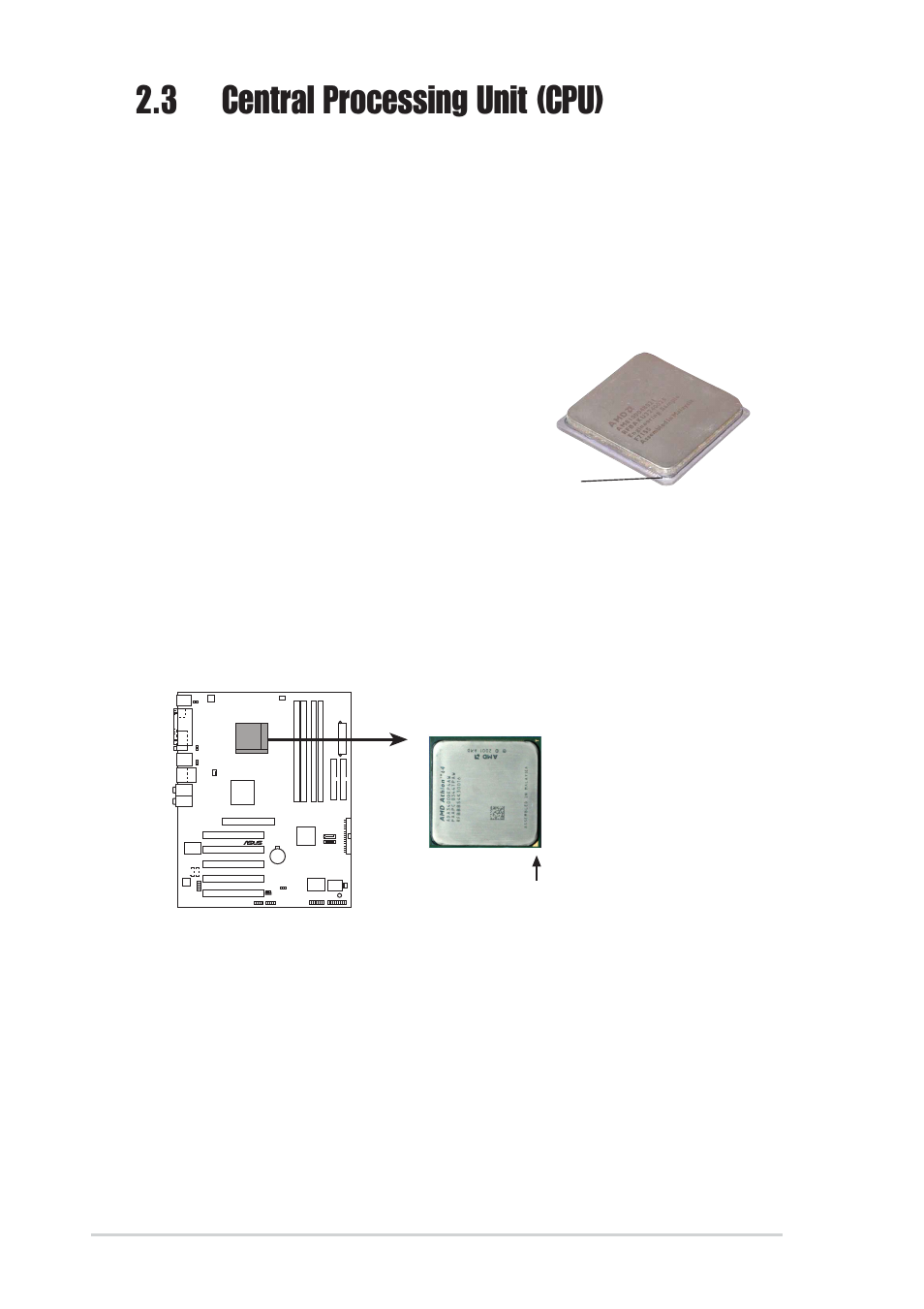 3 central processing unit (cpu), 1 overview, 2 installing the cpu | Asus A8V User Manual | Page 28 / 122