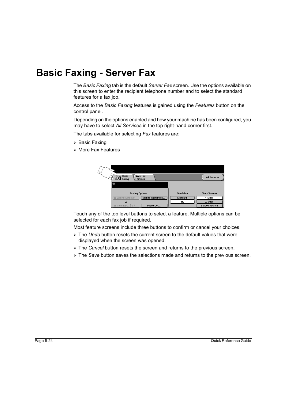 Basic faxing - server fax, Basic faxing - server fax -24 | Xerox WorkCentre M45-4033 User Manual | Page 103 / 189