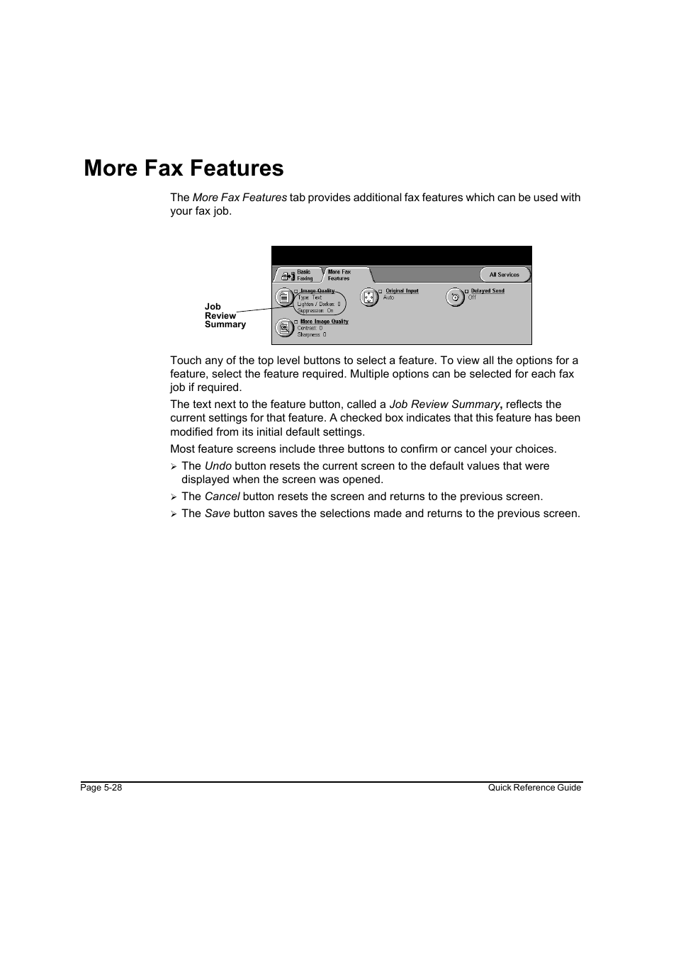 More fax features, More fax features -28 | Xerox WorkCentre M45-4033 User Manual | Page 107 / 189