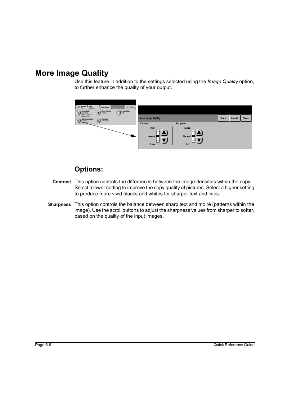 More image quality, Options, More image quality -8 | Xerox WorkCentre M45-4033 User Manual | Page 121 / 189