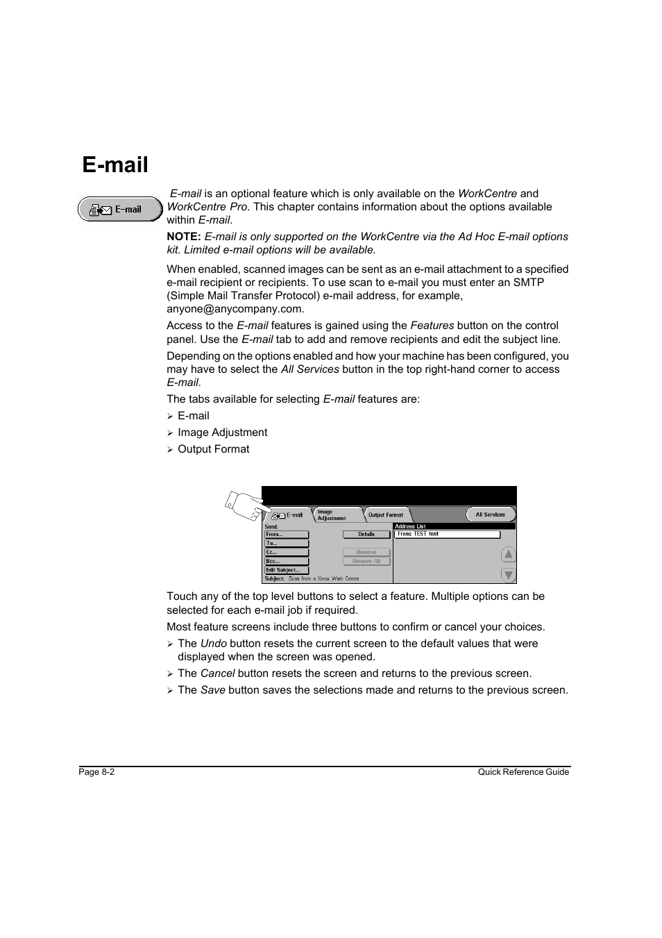 E-mail, E-mail -2 | Xerox WorkCentre M45-4033 User Manual | Page 151 / 189