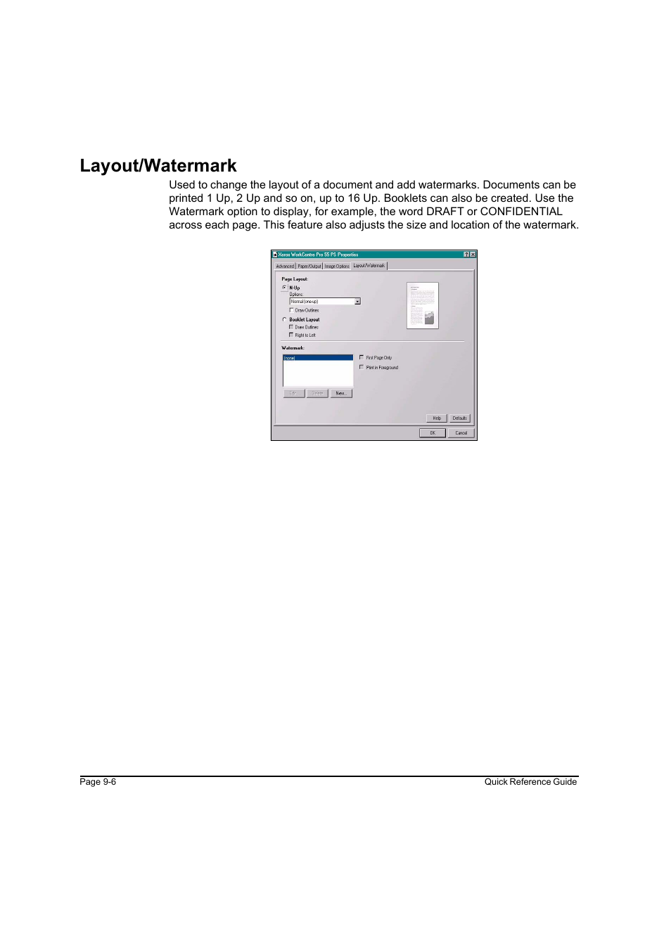 Layout/watermark, Layout/watermark -6 | Xerox WorkCentre M45-4033 User Manual | Page 171 / 189