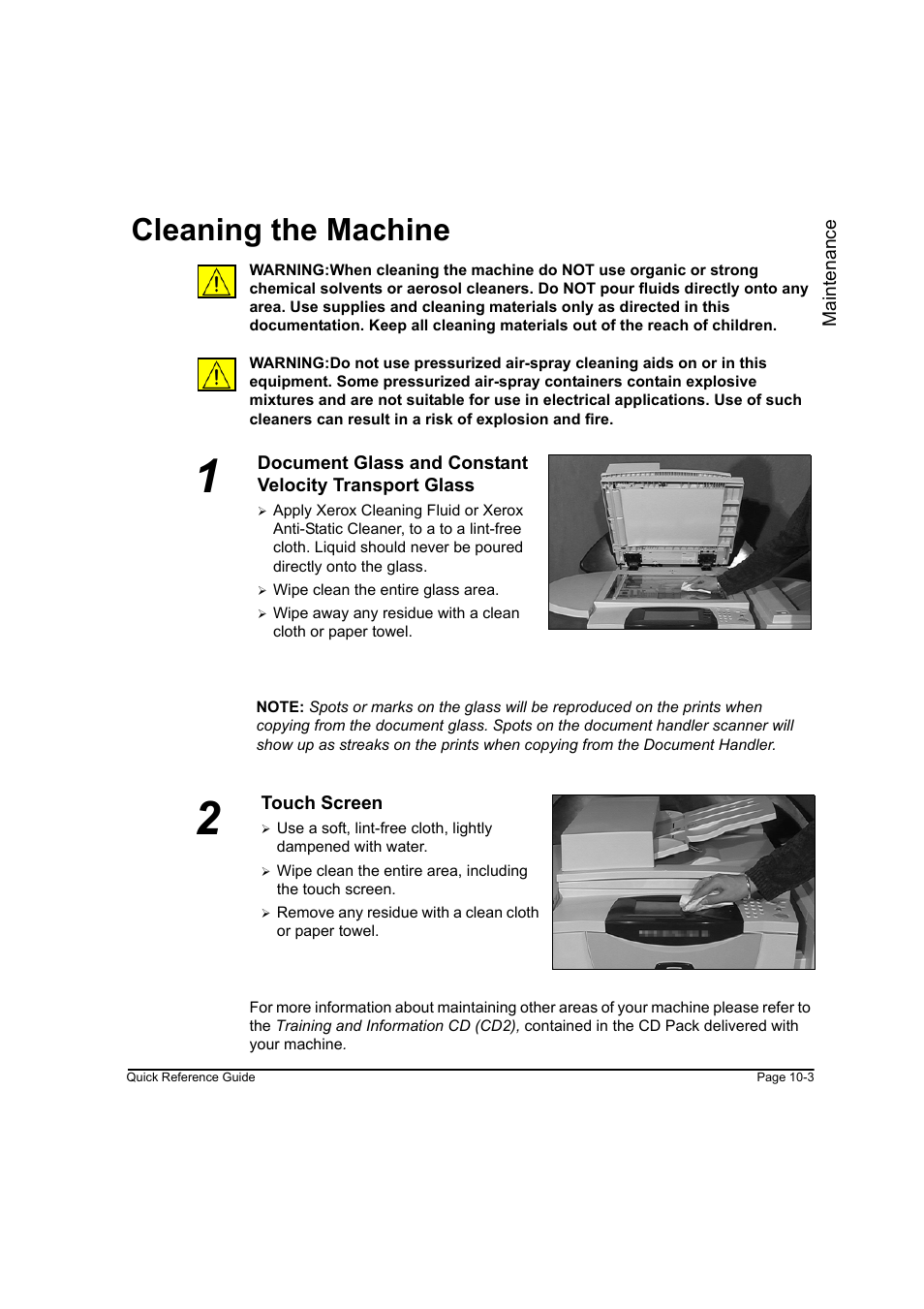 Cleaning the machine, Cleaning the machine -3 | Xerox WorkCentre M45-4033 User Manual | Page 174 / 189