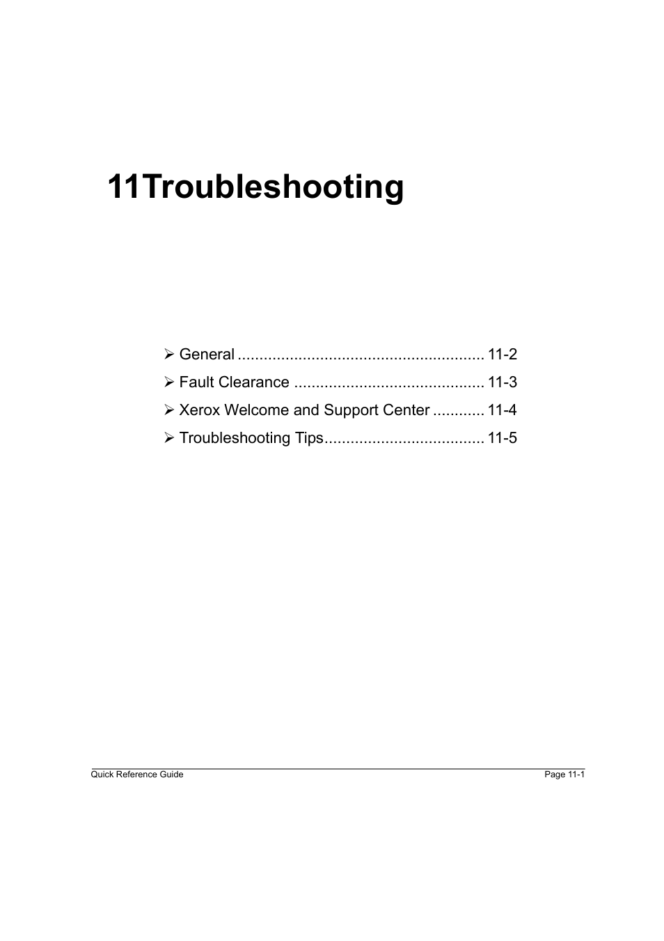 11 troubleshooting, 11 troubleshooting -1, 11troubleshooting | Xerox WorkCentre M45-4033 User Manual | Page 176 / 189