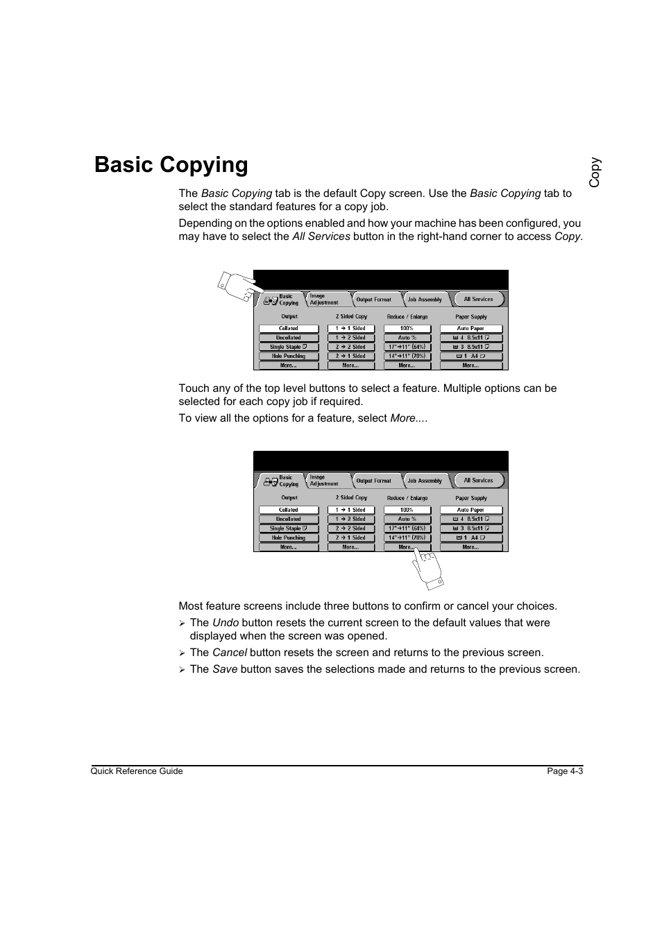 Basic copying, Basic copying -3 | Xerox WorkCentre M45-4033 User Manual | Page 52 / 189