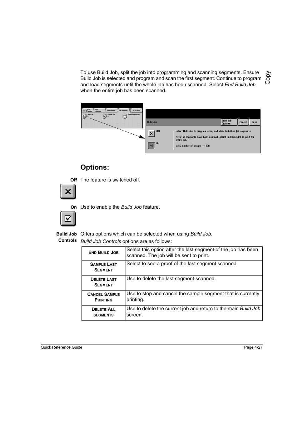 Options, Co py | Xerox WorkCentre M45-4033 User Manual | Page 76 / 189