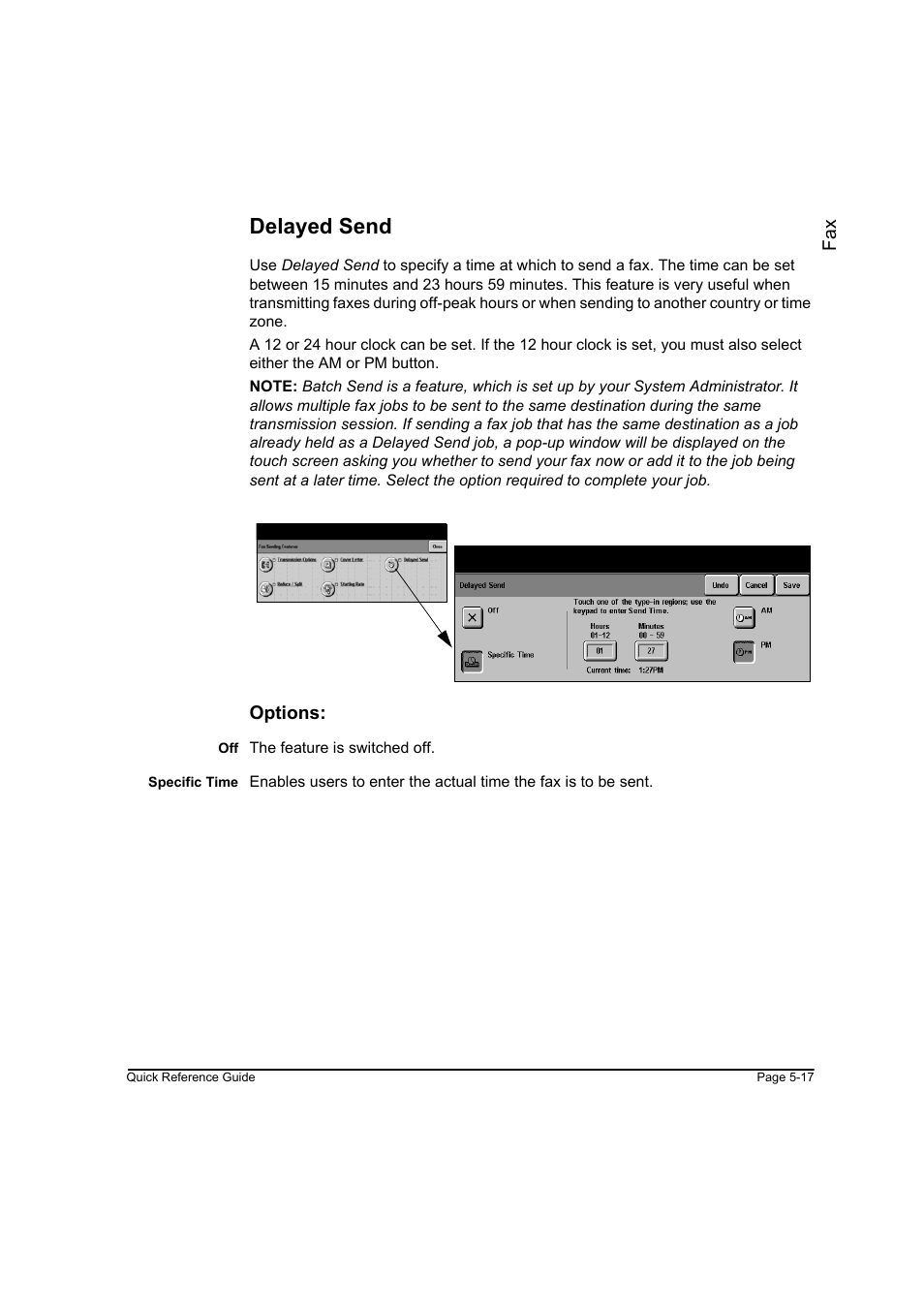 Delayed send | Xerox WorkCentre M45-4033 User Manual | Page 96 / 189