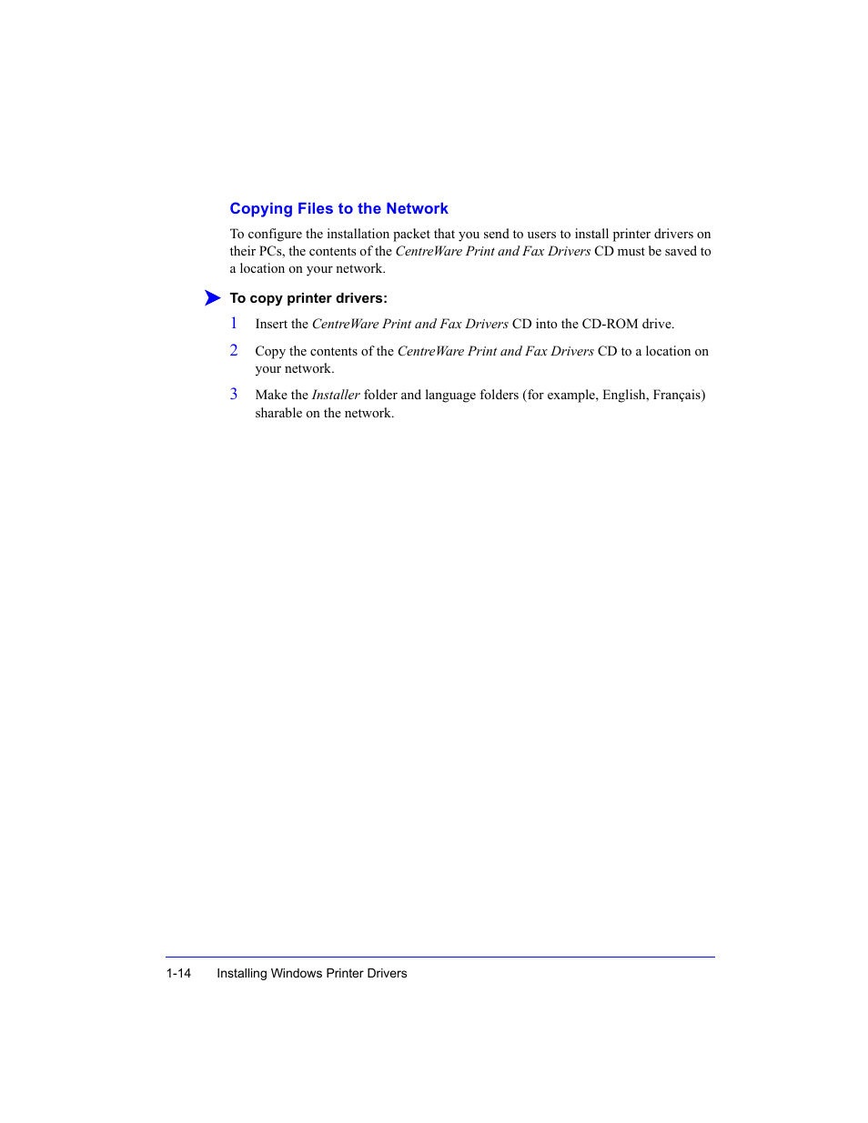 Copying files to the network, Copying files to the network -14 | Xerox WorkCentre M35-4011 User Manual | Page 30 / 75