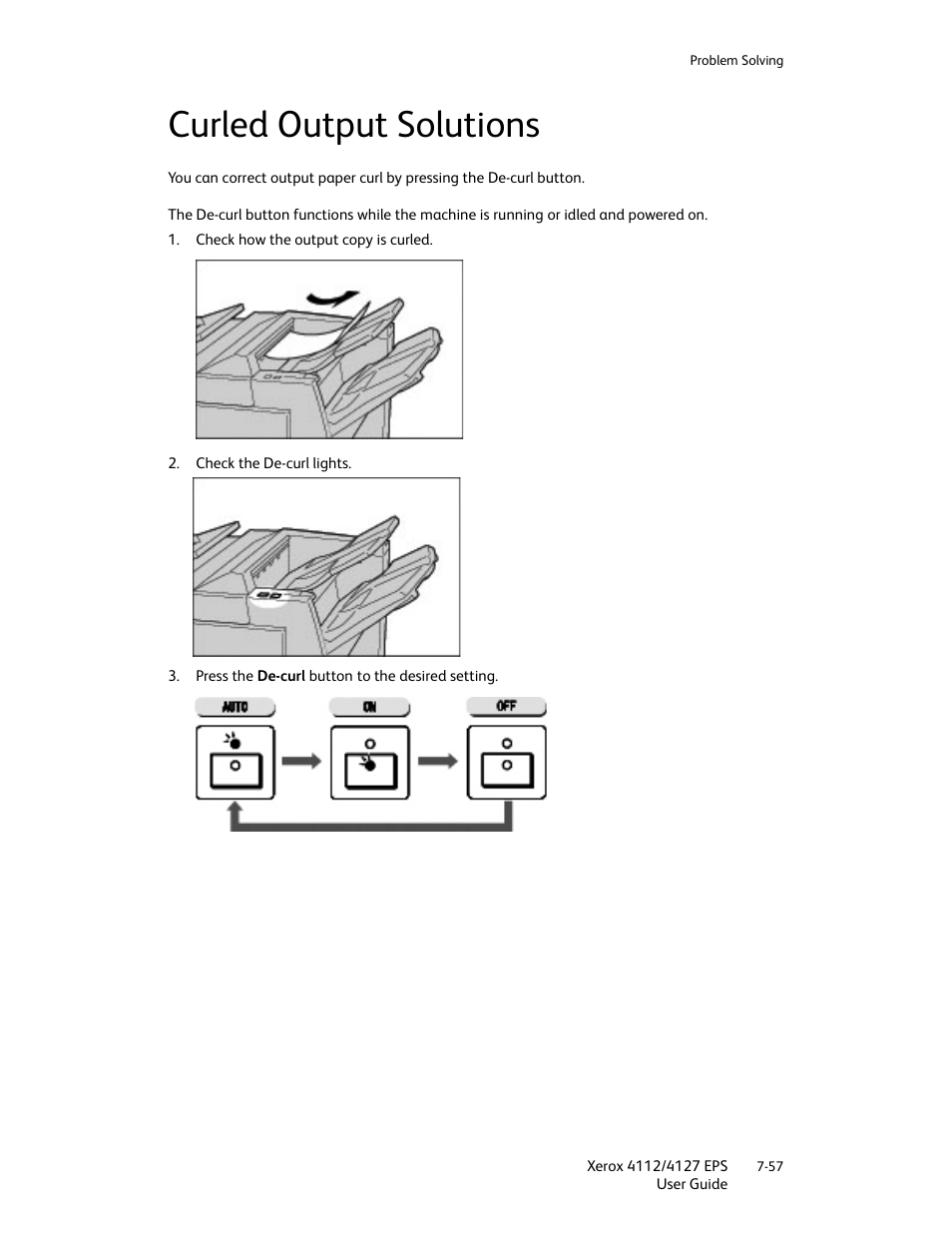 Curled output solutions, Curled output solutions -57 | Xerox 4112-4127 Enterprise Printing System-4612 User Manual | Page 159 / 224