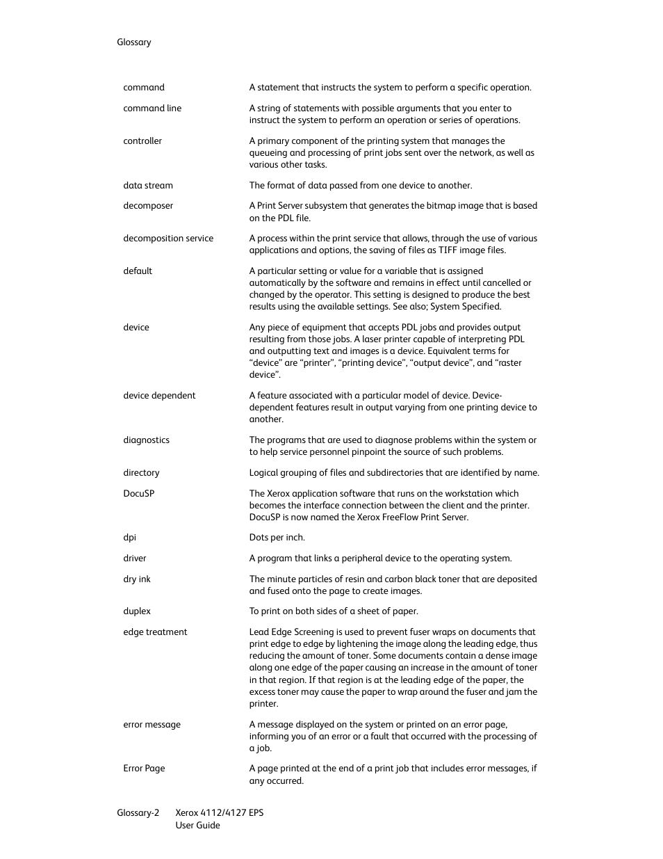 Xerox 4112-4127 Enterprise Printing System-4612 User Manual | Page 210 / 224