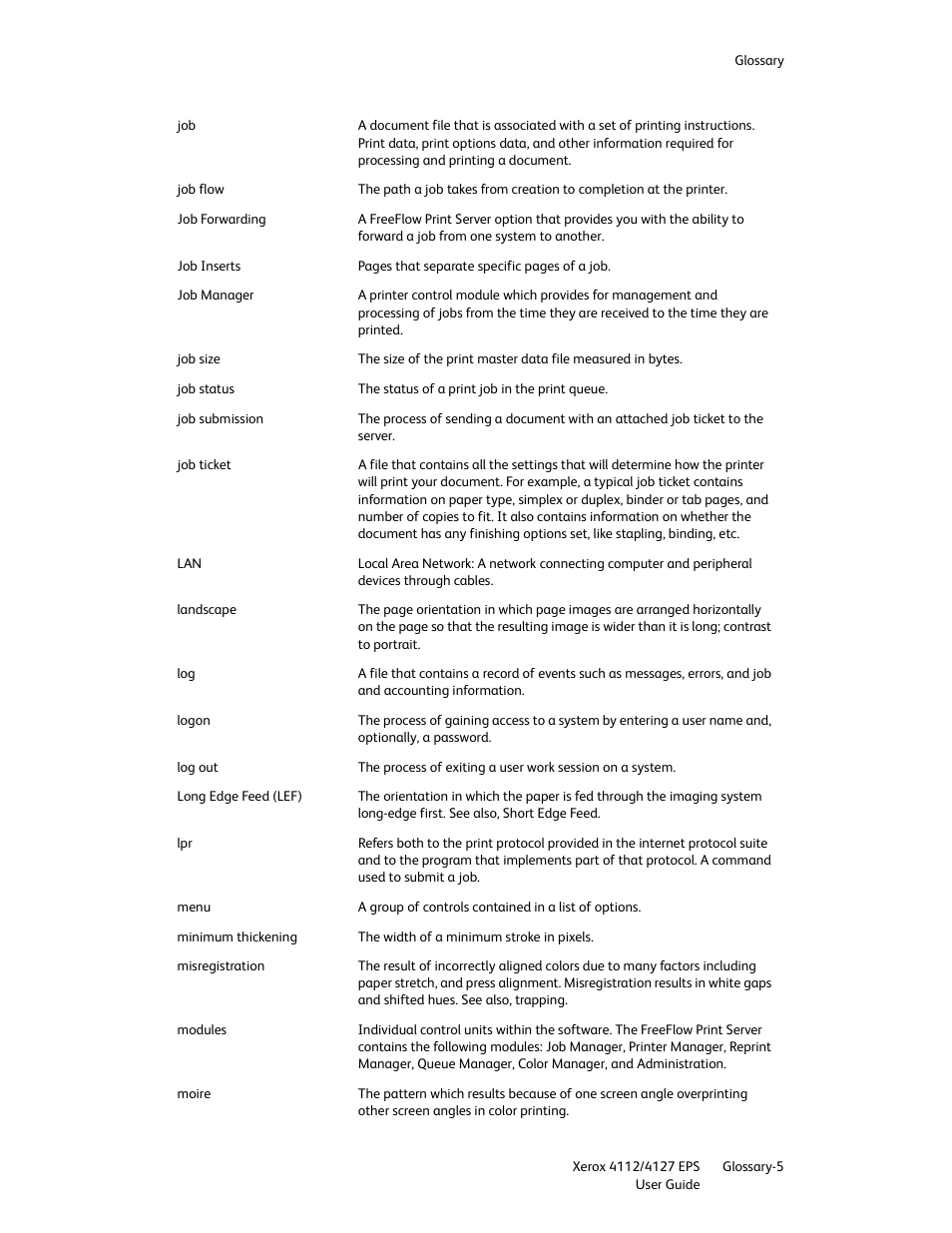 Xerox 4112-4127 Enterprise Printing System-4612 User Manual | Page 213 / 224