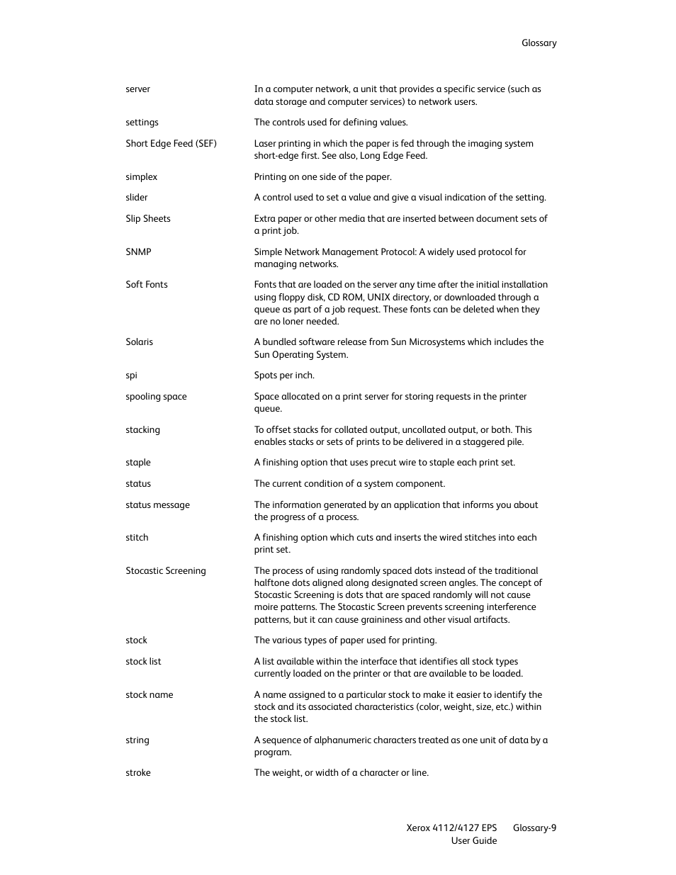 Xerox 4112-4127 Enterprise Printing System-4612 User Manual | Page 217 / 224