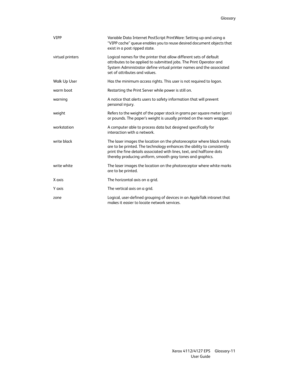 Xerox 4112-4127 Enterprise Printing System-4612 User Manual | Page 219 / 224