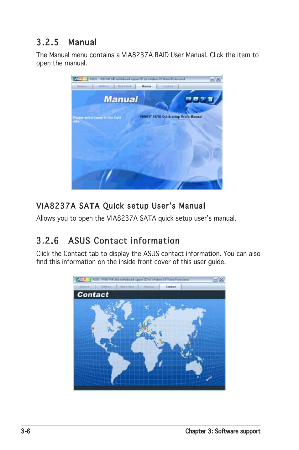 6 asus contact information, 5 manual | Asus A8V-VM SE User Manual | Page 86 / 86