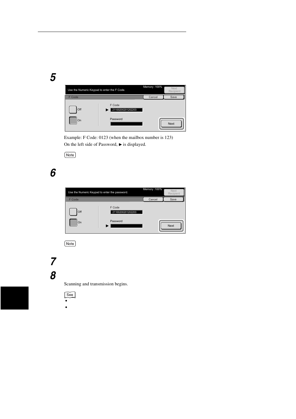 Select save, Specify the destination and press start | Xerox WorkCentre M24-3946 User Manual | Page 148 / 332