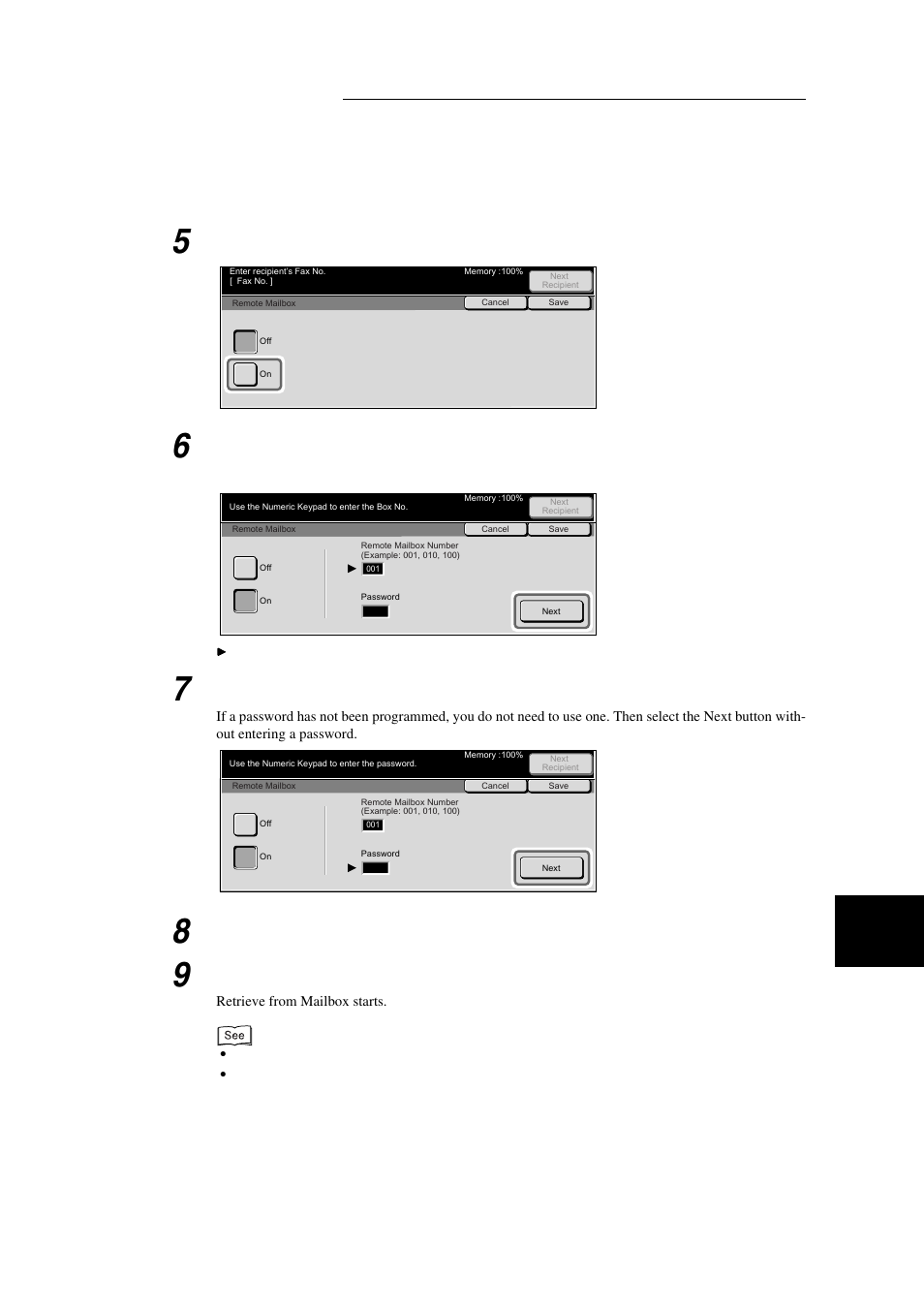 Select on, Select save, Dial a remote party, then press start | Xerox WorkCentre M24-3946 User Manual | Page 151 / 332