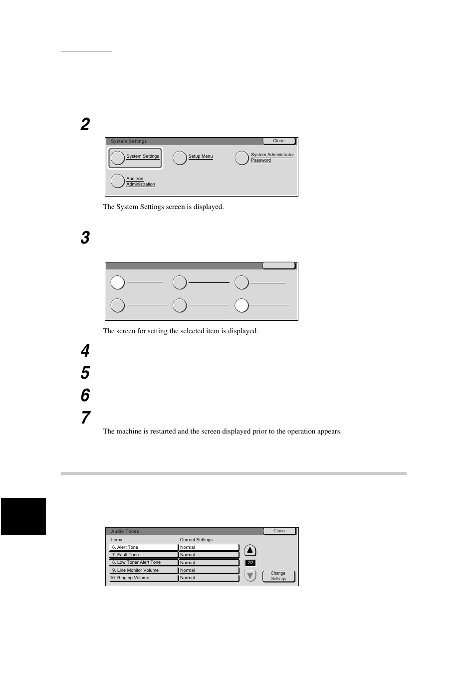 Audio tones | Xerox WorkCentre M24-3946 User Manual | Page 206 / 332