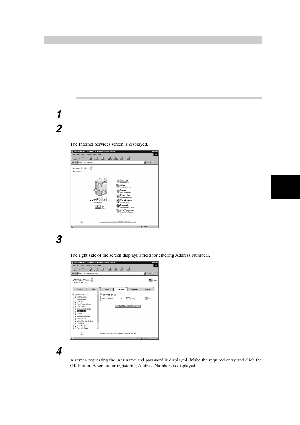 4 registering address number from a pc, Registering address num- ber from a pc | Xerox WorkCentre M24-3946 User Manual | Page 273 / 332