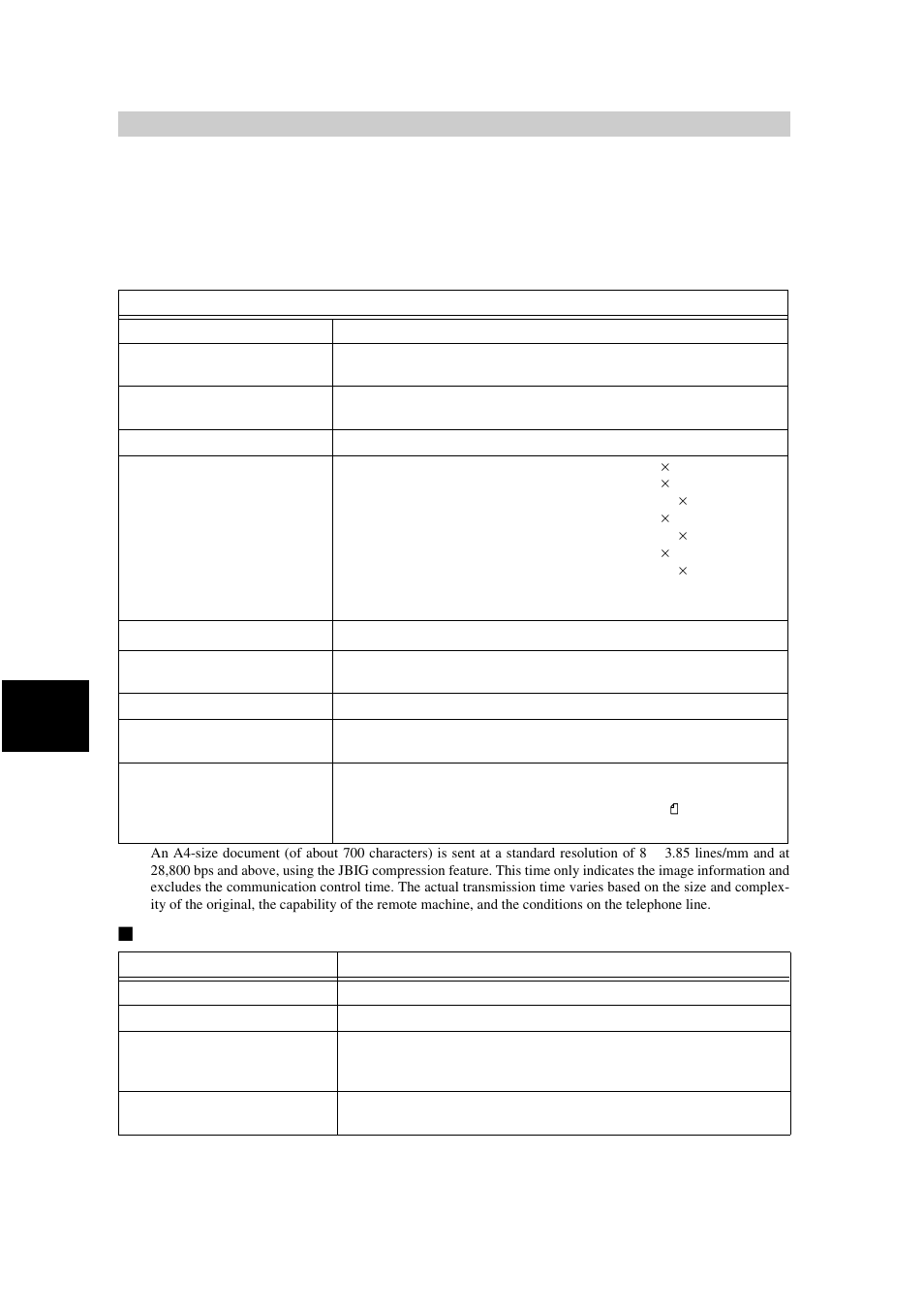 Specifications, Internet fax (ifax) function | Xerox WorkCentre M24-3946 User Manual | Page 322 / 332