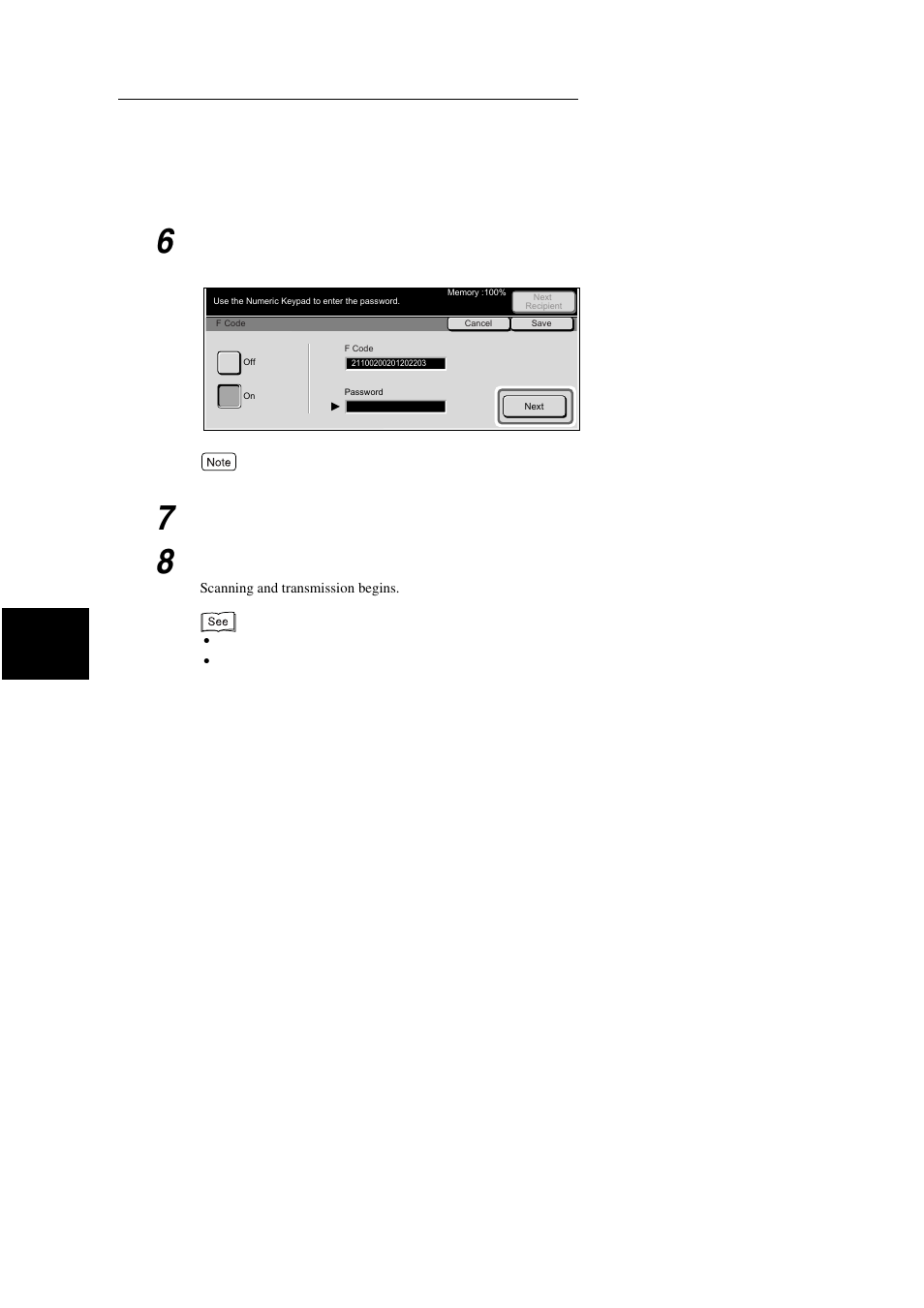 Select save, Specify the destination and press start | Xerox WorkCentre M24-3946 User Manual | Page 76 / 332