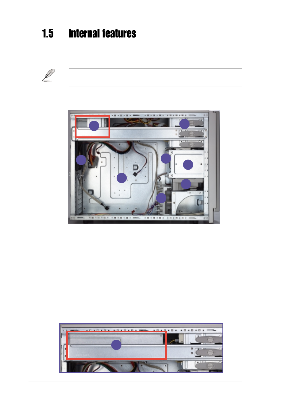 5 internal features | Asus 5U Tower Chassis Kit AK35 User Manual | Page 14 / 46
