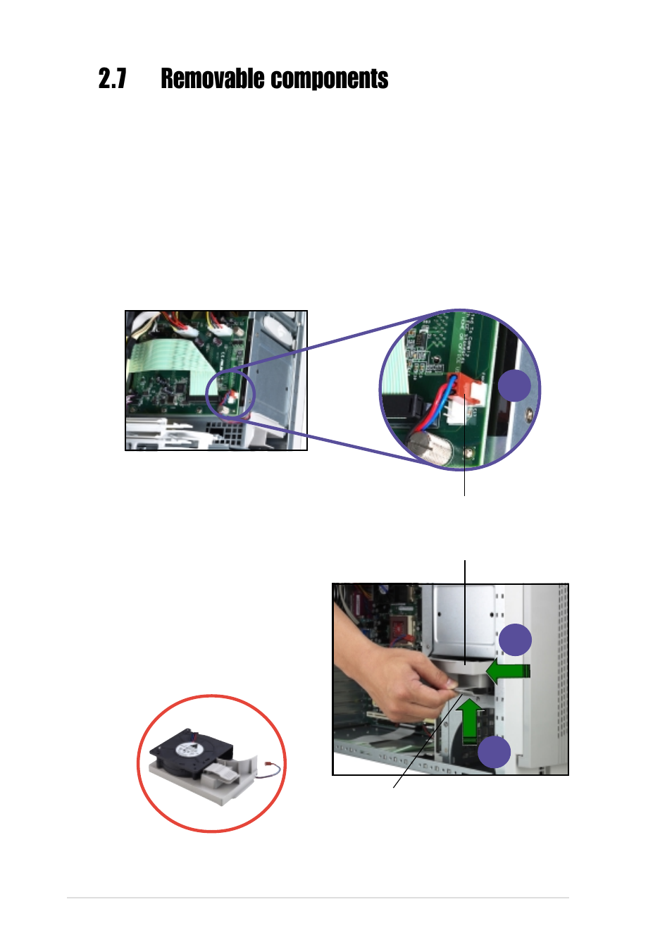 7 removable components, 1 hdd blower | Asus 5U Tower Chassis Kit AK35 User Manual | Page 36 / 46