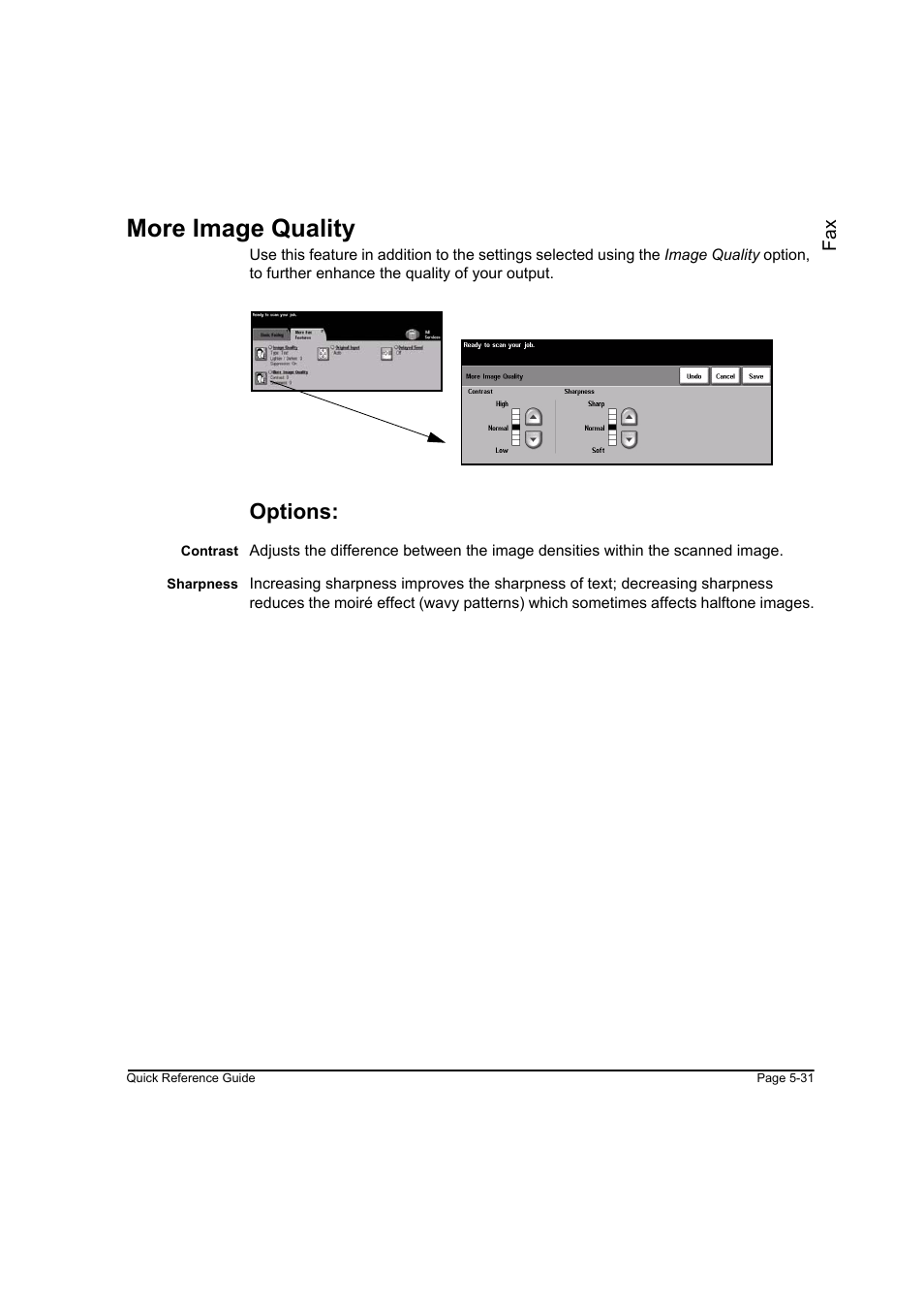 More image quality, Options, More image quality -31 | Xerox WorkCentre M165-M175-3093 User Manual | Page 111 / 196