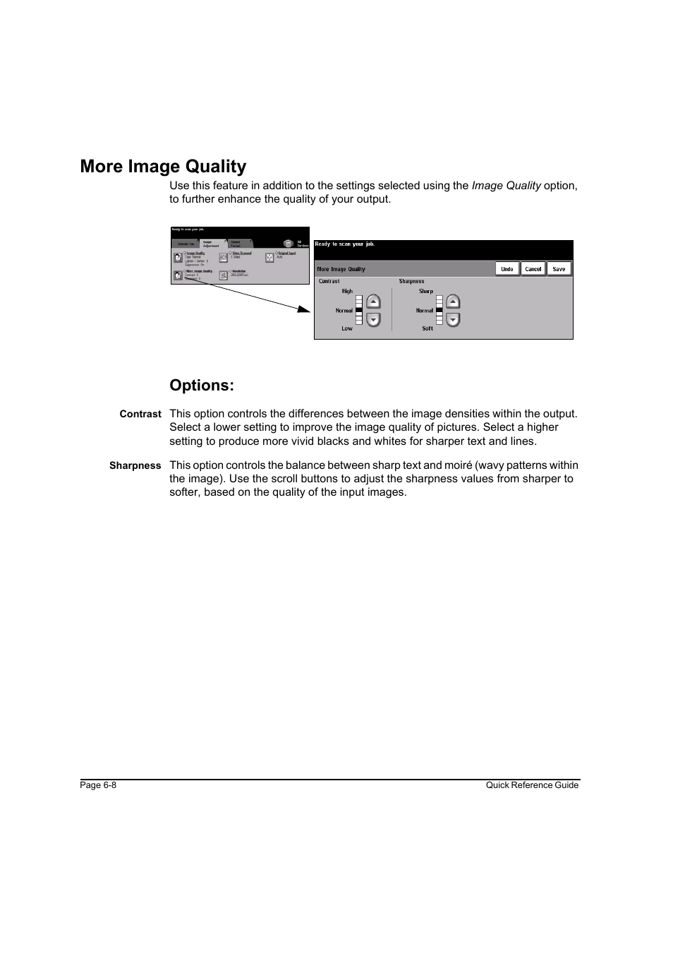 More image quality, Options, More image quality -8 | Xerox WorkCentre M165-M175-3093 User Manual | Page 122 / 196