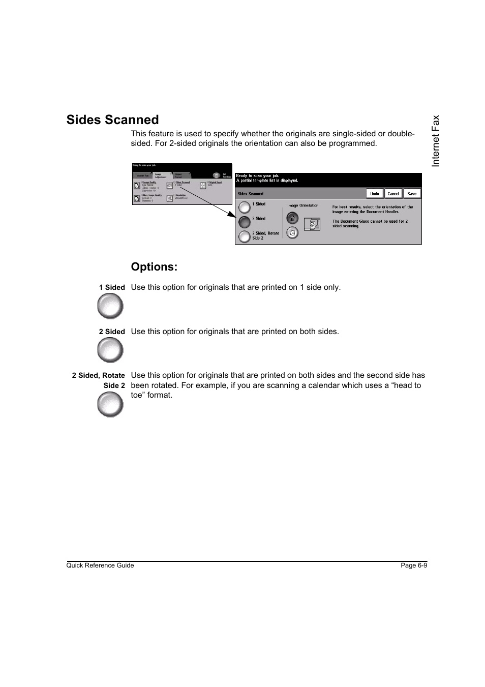 Sides scanned, Options, Sides scanned -9 | Xerox WorkCentre M165-M175-3093 User Manual | Page 123 / 196