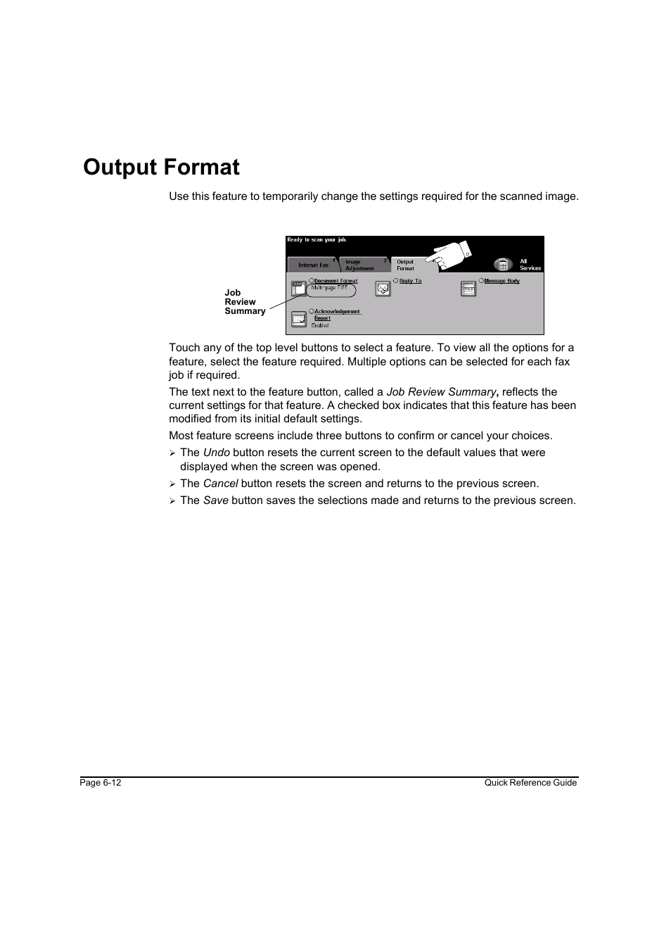 Output format, Output format -12 | Xerox WorkCentre M165-M175-3093 User Manual | Page 126 / 196