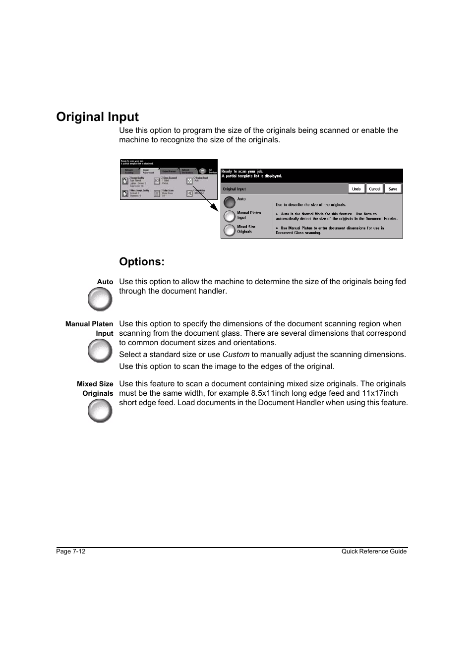 Original input, Options, Original input -12 | Xerox WorkCentre M165-M175-3093 User Manual | Page 142 / 196