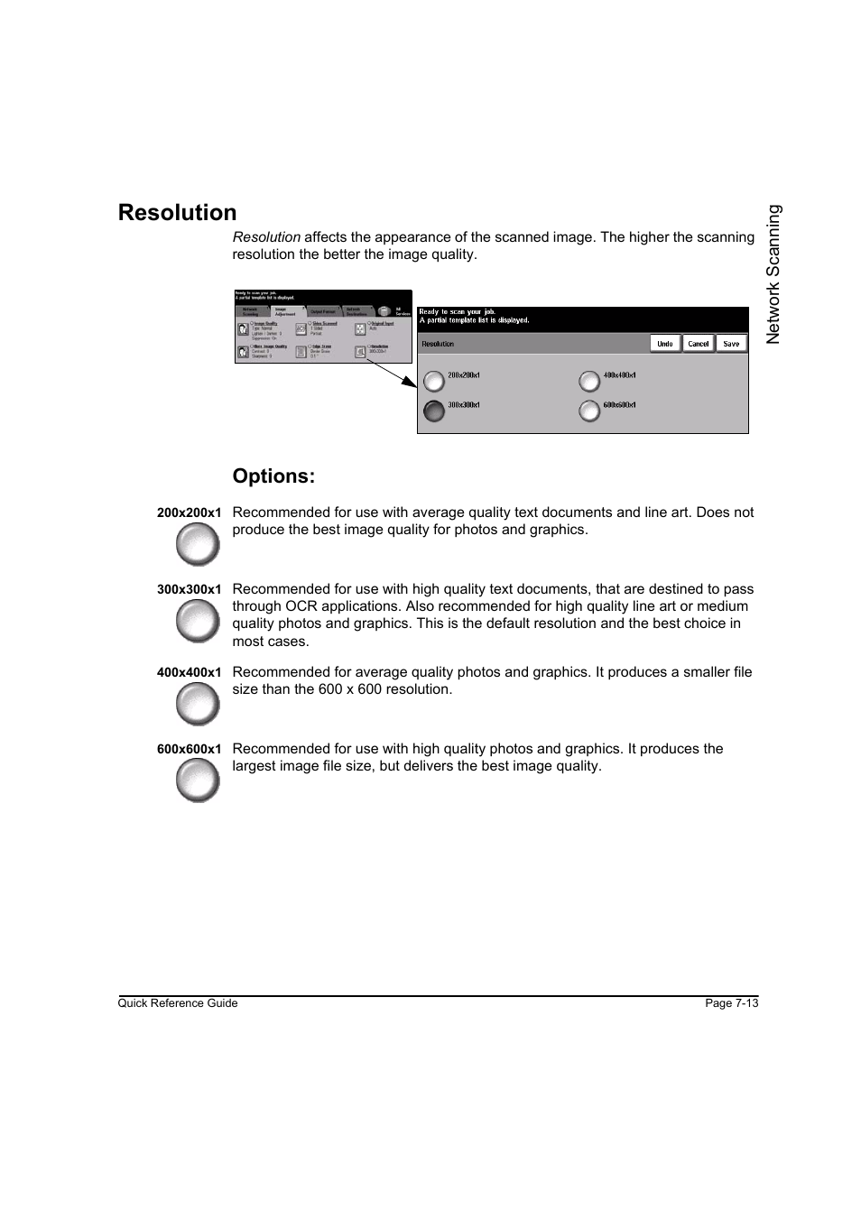 Resolution, Options, Resolution -13 | Xerox WorkCentre M165-M175-3093 User Manual | Page 143 / 196