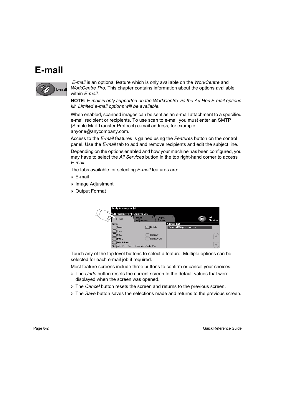 E-mail, E-mail -2 | Xerox WorkCentre M165-M175-3093 User Manual | Page 152 / 196